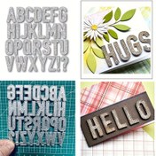 Resim Scrapbooking Kesme Kalıbı İngilizce Harf Metal Karbon Çelik Bıçak Kalıbı Kağıt Sanat Kabartma Gravür Kesme Bıçağı 