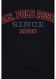 Resim U.S. Polo Assn. Erkek Çocuk Siyah Bisiklet Yaka Sweatshirt 50313843-VR046 
