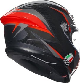 Resim AGV K6 S Motosiklet Kaskı Kapalı Kask Slashcut Black Grey Red S 