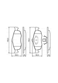 Resim Bosch 0986460969 On Fren Balatası Scorpıo 92 98 Mondeo 1.6 / 1.8 / 2.0 / 1.8td / 2.4 / 2.5td 93 00 Granada 92 94 Cougar 2.5 98 01 Fıslı 