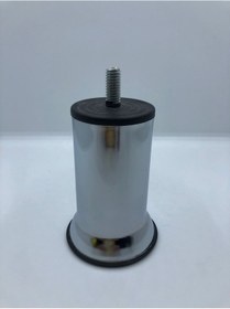 Resim Metal, Krom 10 Cm İnce Diş M8 Vidalı Koltuk,baza,dolap Mobilya Ayağı 4 Adet Krom 