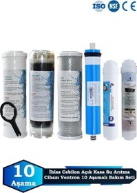 Resim İhlas Cebilon Açık Kasa Su Arıtma Cihazı Uyumlu 10 Aşama 80 GPD Vontron MultiMineralli Bakım Seti 