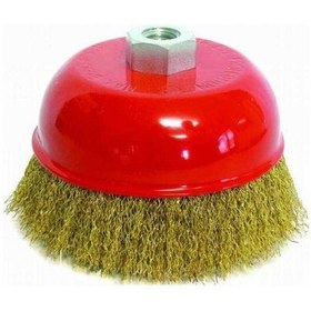 Resim Fireflex 65Mm Vidalı Saçaklı Çanak Fırça Sarı- M14 