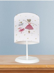 Resim Mekta Home Bebek Ve Çocuk Odası Pembe Balerin Ve Kuğu Desenli Abajur 