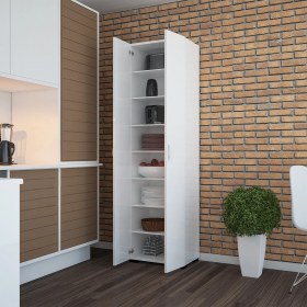 Resim Modilayn Raflı Çok Amaçlı Beyaz Dolap ARD104 