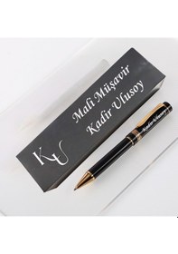 Resim Kurumsal Hediyelik Kişiye Özel İsim Yazılı Tükenmez Kalem Logolu Özel Kutulu Kalem Seti Mavi 