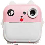 Resim M90 Mini Retro 48 MP HD Termal Kağıtlı Çocuk Fotoğraf Makinesi 