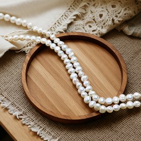 Resim 6-7mm Doğal Beyaz Taze Su İncileri Gevşek İnciler, Düzensiz Şekiller, Takı Yapımı, Boho Küpeler DIY, 60 adet/bül 