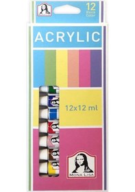 Resim Südor Monalisa Akrilik Boya 12x12ml set 12 li 