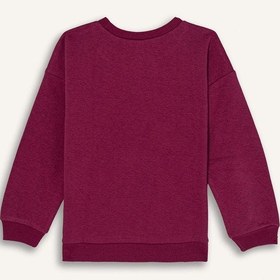 Resim DeFacto Kız Bebek Bisiklet Yaka Baskılı Kalın Sweatshirt D1539A524AUBR490 Bordo 