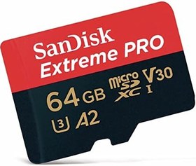 Resim SanDisk Extreme PRO microSDXC UHS-I hafıza kartı 64 GB + adaptör ve Rescue Pro Deluxe (akıllı telefonlar, aksiyon kameraları veya dronlar için, A2, C10, V30, U3, 170 MB/s iletim) 