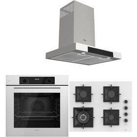 Resim Ferre QBL63CB + SC406 + D101 Icon Plus 65 Serisi 3'Lü Cam Ankastre Set 