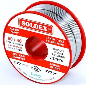 Resim 60-40 Lehim Teli 200 Gr 0,75 Mm - Sn:60 / Pb:40 