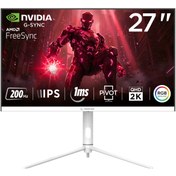 Resim Rampage GLACIER GL27R200Q 27'' 200Hz 1ms Fast IPS QHD 2K AdaptiveSync RGB Pivot Beyaz Flat Oyuncu Monitörü 
