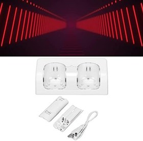 Resim ciciglow Denetleyici Şarj İstasyonu, Güç Kablolu Uzaktan Pil Şarj Cihazı Stabil Taşınabilir Çift Şarj İstasyonu Oyunu için Dock Uzaktan Pil (Beyaz) 