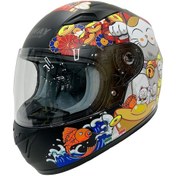 Resim Sway Çocuk Sw 815k Cat Full Face Kapalı Kask Kırmızı - Sarı - Siyah 