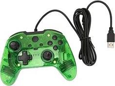 Resim Gamepad, PC Için Evrensel RGB Kablolu Çift Titreşimli Gamepad (Yeşil) 