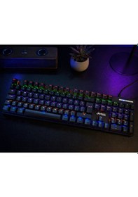 Resim Jedel Kl-138 Blue Switch Mekanik Rgb Efekli Işıklı Oyuncu Klavye Q Türkçe Klavye 