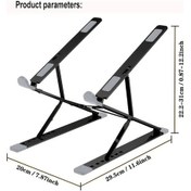 Resim Willowhaven 8 Siyah 13-15 İnç Ayarlanabilir Katlanır Çift Katlı Dizüstü Standı 