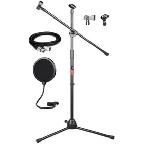 Resim Ms06 Mikrofon Standı + Pop Filtre + XLR Kablo 