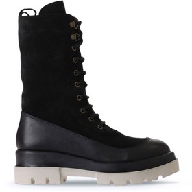 Resim Bueno Shoes Siyah Deri-süet Kadın Dolgu Topuklu Bot 01wv2901 