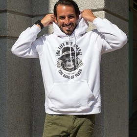 Resim Poker Monkey Tasarımlı Kapşonlu Sweatshirt 