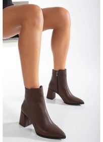 Resim Artı-artı028-0130-1 Kadın Günlük Kahverengi Kalın Topuklu Bot kahverengi 