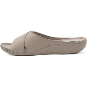 Resim Muya Cyrus Anatomik Taban Jel Destekli Topuk Dikeni Dört Mevsim Kadın Terlik Krem 