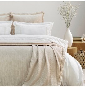 Resim Schafer Home Pavia Şönil Yatak Örtüsü Nevresim Seti 7 Parça-bej Bej 