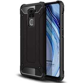 Resim Microsonic Xiaomi Redmi Note 9 Kılıf Rugged Armor Siyah 