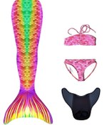 Resim Kuaki Mermaids Deniz Kızı 4lü Takım Bikini Kostüm Seti - Cancun +10 Yaş 
