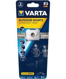 Resim Varta Outdoor Sports Ultra Light H30 Şarjlı Kafa Feneri Beyaz 