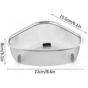 Resim Willowhaven Paslanmaz Çelik Triangle Sink Izgarası - Mutfak Artıkları Sebze Ve Meyveler İçin Dayanıklı Köşe Askılı 