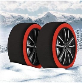 Resim Kutulu Kar Çorabı Small X-treme Series Küçük Araçlar İçin Kış Lastik Koruyucu Kar Ve Buzda Maksimum Çekiş Açık Gri 