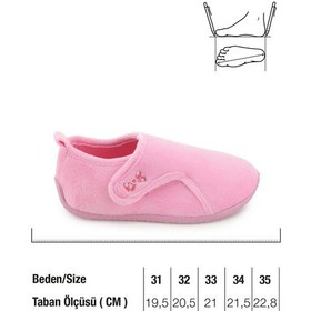 Resim Gezer Kız Çocuk Kışlık Pvc Rahat Taban Cırt Cırtlı Ayarlanabilir Ev Okul Kreş Panduf Ayakkabı Pembe 