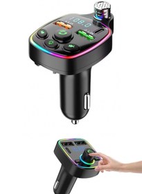 Resim Fresh Moon Fm Transmitter Cihazı Bluetooth Mp3 Çalar Araç İçi Multimedya Müzik Kiti Şarj Etme Cihazı Aksesuar 