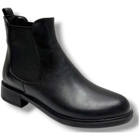 Resim Fancy 5006-26 Anatomik Cilt Deri Lastikliı Kadın Bot Siyah 