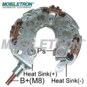 Resim Mobiletron Diyot Tablası Denso Tipi 150 A (M8 CİVATA) (117 MM) Ford-land Rover-peugeot 