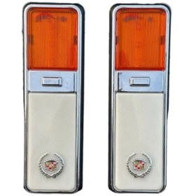 Resim AHMET OTOMOTİV (2 ADET) CADİLLAC GAZETELİK TURUNCU-BEYAZ ÇİFTCAM 12V-24V 