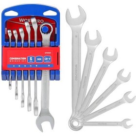 Resim Workpro Wp202501 Cr-v 6 Parça Profesyonel Kombine Anahtar Takımı 