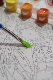 Resim SANAT Sayılarla Boyama & Hobi Seti - Fırça Boya Duvara Asma Aparatı Dahil 40x50 Tablo 