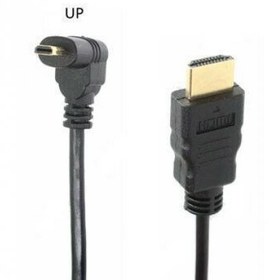 Resim Micro HDMI 90 Derece Kablo 1 Metre - Yukarı Açılı 