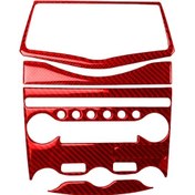 Resim 5 İn 1 Araba Karbon Fiber Klima Ayar Paneli Nissan 370z / Z34 2009-, Sol Ve Sağ Sürücü Evrensel Kırmızı 1 Adet 