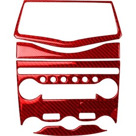 Resim 5 İn 1 Araba Karbon Fiber Klima Ayar Paneli Nissan 370z / Z34 2009-, Sol Ve Sağ Sürücü Evrensel Kırmızı 1 Adet 