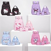 Resim Sanrio Kuromi Sırt Çantası Seti - 3 Parça Şirin Karakter Tasarımı, Hafif Ayarlanabilir Askılılar, Geniş Kapasiteli Günlük Kalem Kutusu, Oxford Kumaş, Seyahat ve Dış Mekan İçin İdeal 