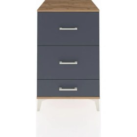 Resim Kronos Komodin 3 Çekmeceli 60X59X96 Çam-Antrasit 