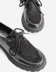 Resim TUNAELLİ KADIN GRİ ANTRASİT RUGAN HAKİKİ DOĞAL DERİ 36-41 NUMARA BAĞCIKLI OXFORD AYAKKABI 