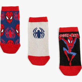 Resim Erkek Çocuk 3'lü Spiderman Lisanslı Çorap Seti 