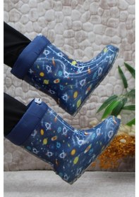 Resim Fort 7061 Mavi Füze İçi Peluşlu Su Geçirmez Erkek Çocuk Kar Yağmur Çizmesi 001 