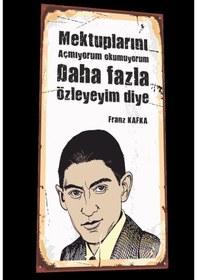 Resim Franz Kafka Mini retro ahşap poster 